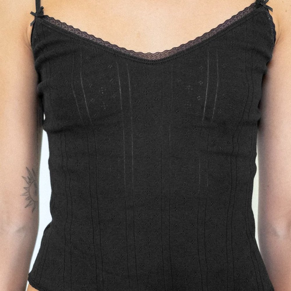 NWOT Cou Cou Intimates The Long Cami Black, size M